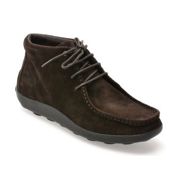Ghete GEOX maro, U56HLA, din piele intoarsa Ghete GEOX maro, U56HLA, din piele intoarsa