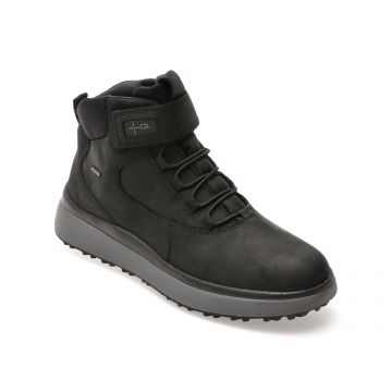 Ghete GEOX negre, U56FZC, din piele naturala