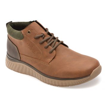 Ghete RIEKER maro, B0603, din piele ecologica Ghete RIEKER maro, B0603, din piele ecologica