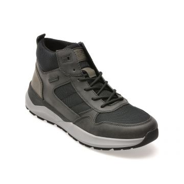 Ghete RIEKER negre, 6020, din material textil Ghete RIEKER negre, 6020, din material textil