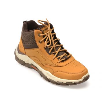 Ghete SKECHERS maro, SANTORO, din piele naturala Ghete SKECHERS maro, SANTORO, din piele naturala