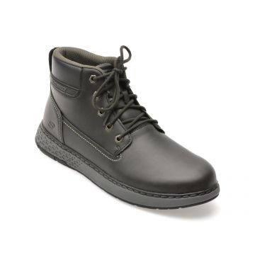 Ghete SKECHERS negre, GARLAN, din piele ecologica Ghete SKECHERS negre, GARLAN, din piele ecologica