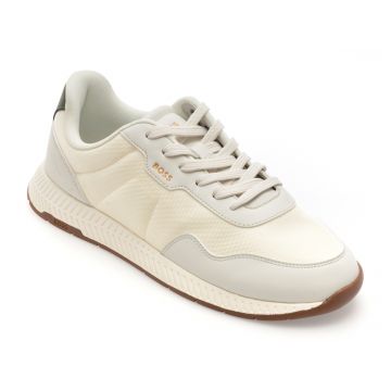 Pantofi sport BOSS albi, 6481, din material textil Pantofi sport BOSS albi, 6481, din material textil