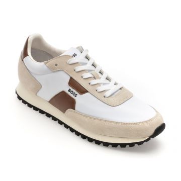 Pantofi sport BOSS albi, 8723, din material textil Pantofi sport BOSS albi, 8723, din material textil