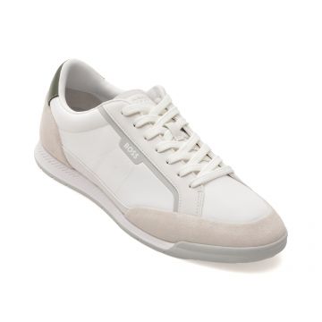 Pantofi sport BOSS albi, 8864, din material textil Pantofi sport BOSS albi, 8864, din material textil