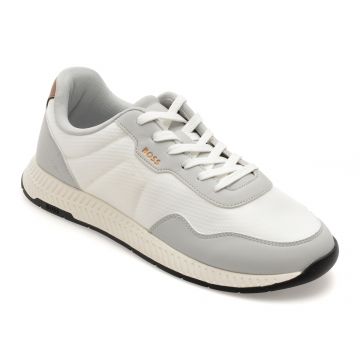 Pantofi sport BOSS gri, 6481, din piele ecologica Pantofi sport BOSS gri, 6481, din piele ecologica