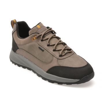 Pantofi sport GEOX gri, U55EZA, din piele ecologica Pantofi sport GEOX gri, U55EZA, din piele ecologica