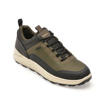 Pantofi sport GEOX kaki, U56FDA, din material textil Pantofi sport GEOX kaki, U56FDA, din material textil