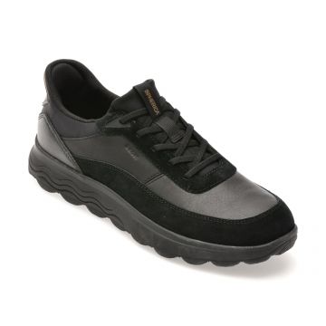 Pantofi sport GEOX negri, U56MPA, din piele naturala Pantofi sport GEOX negri, U56MPA, din piele naturala