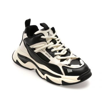 Pantofi sport GRYXX alb-negru, F8930, din piele naturala Pantofi sport GRYXX alb-negru, F8930, din piele naturala