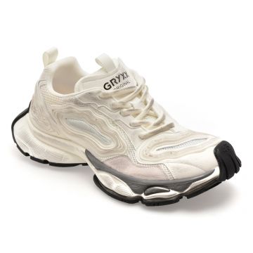 Pantofi sport GRYXX albi, 61030, din material textil Pantofi sport GRYXX albi, 61030, din material textil