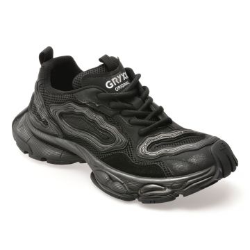 Pantofi sport GRYXX negri, 61030, din material textil