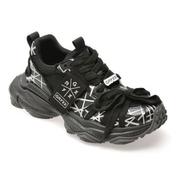Pantofi sport GRYXX negri, LN36, din material textil