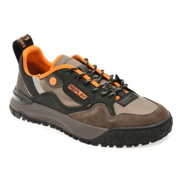 Pantofi sport REPLAY gri, MSF701T, din material textil si piele naturala