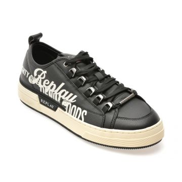 Pantofi sport REPLAY negri, MZ6R12T, din material textil