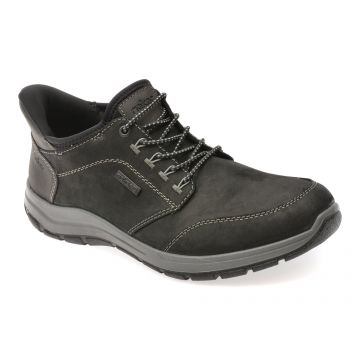 Pantofi sport RIEKER negri, 3674, din piele naturala
