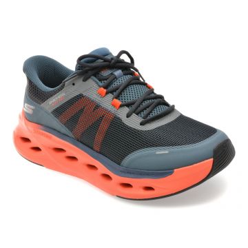Pantofi sport SKECHERS bleumarin, MAX CUSHIONING GLIDE-STEP, din material textil