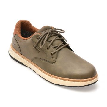 Pantofi sport SKECHERS kaki, GARLAN, din piele ecologica Pantofi sport SKECHERS kaki, GARLAN, din piele ecologica