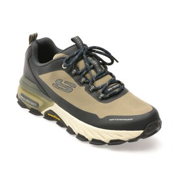 Pantofi sport SKECHERS kaki, MAX PROTECT, din material textil Pantofi sport SKECHERS kaki, MAX PROTECT, din material textil