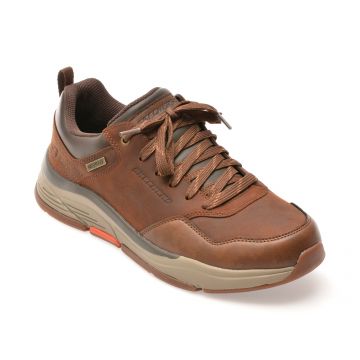 Pantofi sport SKECHERS maro, BENAGO, din piele naturala Pantofi sport SKECHERS maro, BENAGO, din piele naturala
