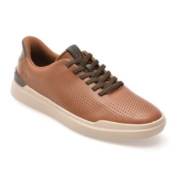 Pantofi sport SKECHERS maro, OWEN, din piele ecologica Pantofi sport SKECHERS maro, OWEN, din piele ecologica