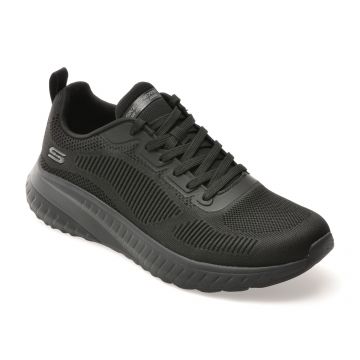 Pantofi sport SKECHERS negri, BOBS SQUAD CHAOS, din material textil Pantofi sport SKECHERS negri, BOBS SQUAD CHAOS, din material textil