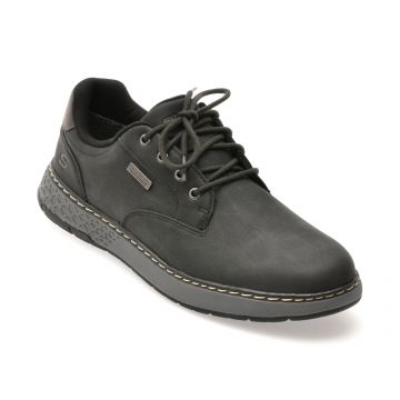 Pantofi sport SKECHERS negri, GARLAN, din piele ecologica