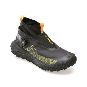 Pantofi sport TEPOR negri, TP128, din material textil