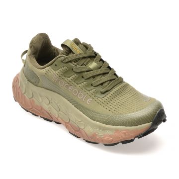 Pantofi sport TRACEABLE kaki, 6655, din material textil Pantofi sport TRACEABLE kaki, 6655, din material textil