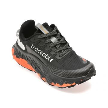 Pantofi sport TRACEABLE negri, 6655, din material textil Pantofi sport TRACEABLE negri, 6655, din material textil