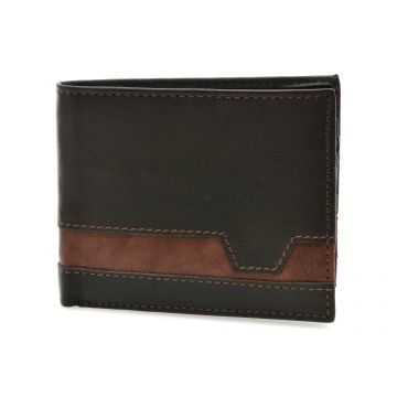 Portofel negru, IN1052, din piele naturala