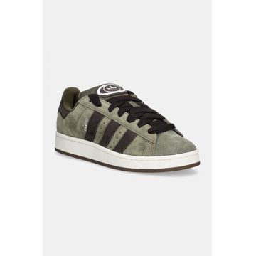 adidas Originals sneakers din piele intoarsă Campus 00s culoarea verde, ID1418 adidas Originals sneakers din piele intoarsă Campus 00s culoarea verde, ID1418
