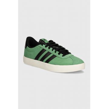 adidas sneakers din piele intoarsă Vl Court culoarea verde, IF4459 adidas sneakers din piele intoarsă Vl Court culoarea verde, IF4459