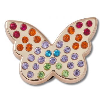 Jibbitz Crocs Gold Rainbow Encrusted Butterfly Jibbitz Crocs Gold Rainbow Encrusted Butterfly