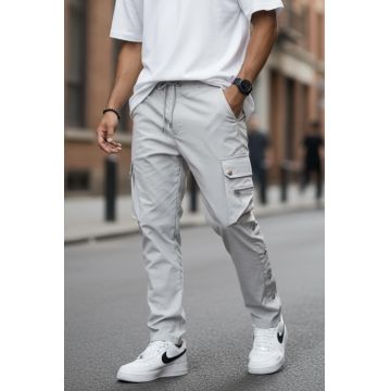 Pantaloni de trening cargo  gri  conici Y142 19-4.2 Pantaloni de trening cargo  gri  conici Y142 19-4.2