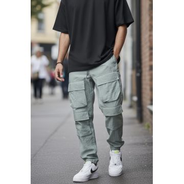 Pantaloni de trening cargo  kaki  conici Y239 13-4.2 Pantaloni de trening cargo  kaki  conici Y239 13-4.2