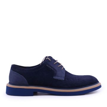 Pantofi derby bărbați Luca di Gioia bleumarin din piele întoarsă 719BP4050VBL Pantofi derby bărbați Luca di Gioia bleumarin din piele întoarsă 719BP4050VBL