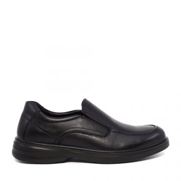 Pantofi tip loafer bărbați Benvenuti negri din piele 2020BP6603N Pantofi tip loafer bărbați Benvenuti negri din piele 2020BP6603N