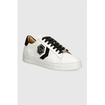 Philipp Plein sneakers din piele Lo-Top Arrow Force culoarea alb, MSC3998 PLE005N 0102 Philipp Plein sneakers din piele Lo-Top Arrow Force culoarea alb, MSC3998 PLE005N 0102