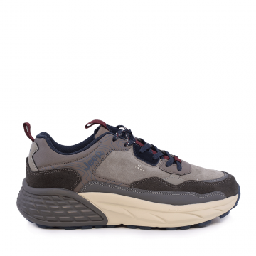 Sneakers bărbați Jeep gri  din piele întoarsă și textil 3950BP52070VGR Sneakers bărbați Jeep gri  din piele întoarsă și textil 3950BP52070VGR