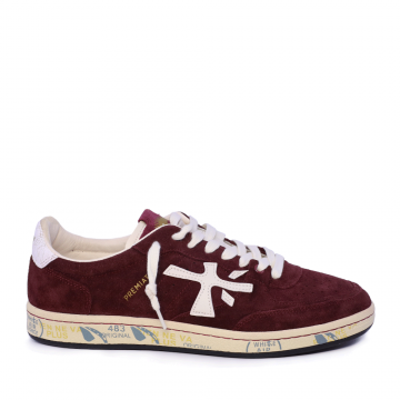 Sneakers bărbați Premiata BSKT Clay bordo din piele întoarsă 1690BP7707BO Sneakers bărbați Premiata BSKT Clay bordo din piele întoarsă 1690BP7707BO