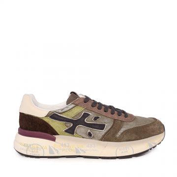 Sneakers bărbați Premiata Mick khaki din piele și textil 1690BP7717KA Sneakers bărbați Premiata Mick khaki din piele și textil 1690BP7717KA
