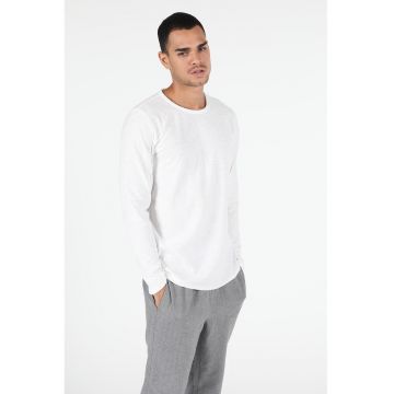 Bluza de bumbac cu decolteu la baza gatului Bluza de bumbac cu decolteu la baza gatului