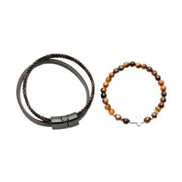 Bratara ALDO maro, EAVEN 240, din piele ecologica