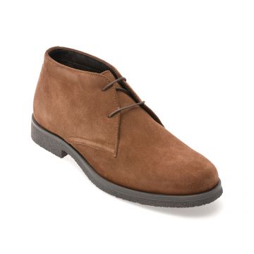 Ghete GEOX maro, U0458A, din piele intoarsa Ghete GEOX maro, U0458A, din piele intoarsa