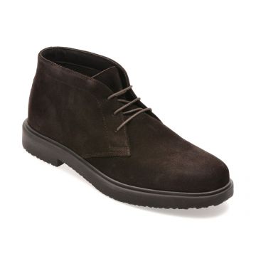 Ghete GEOX maro, U46H9A, din piele intoarsa Ghete GEOX maro, U46H9A, din piele intoarsa