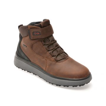 Ghete GEOX maro, U56FZC, din piele naturala Ghete GEOX maro, U56FZC, din piele naturala