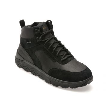 Ghete GEOX negre, U46FDC, din piele naturala Ghete GEOX negre, U46FDC, din piele naturala