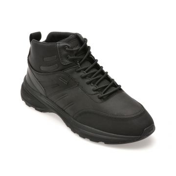 Ghete GEOX negre, U56M2C, din piele ecologica Ghete GEOX negre, U56M2C, din piele ecologica