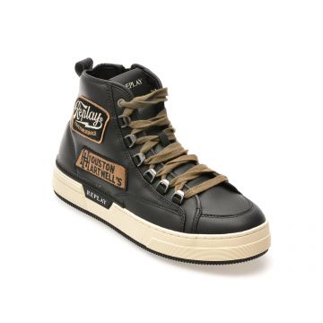 Ghete REPLAY negre, MZ6R10S, din piele ecologica Ghete REPLAY negre, MZ6R10S, din piele ecologica